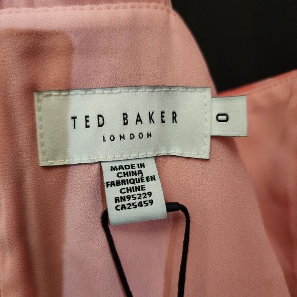 Ted Baker 'Mirelia' Cross Front Pleated Midi Dress - Coral - Picture 15 of 16